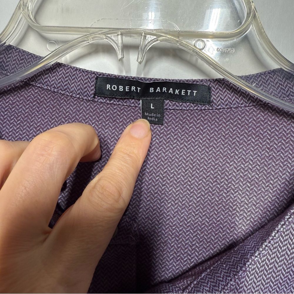 Robert Barakett Fernwood Long Sleeve Henley In Purple L Nwot — image 5 of 8